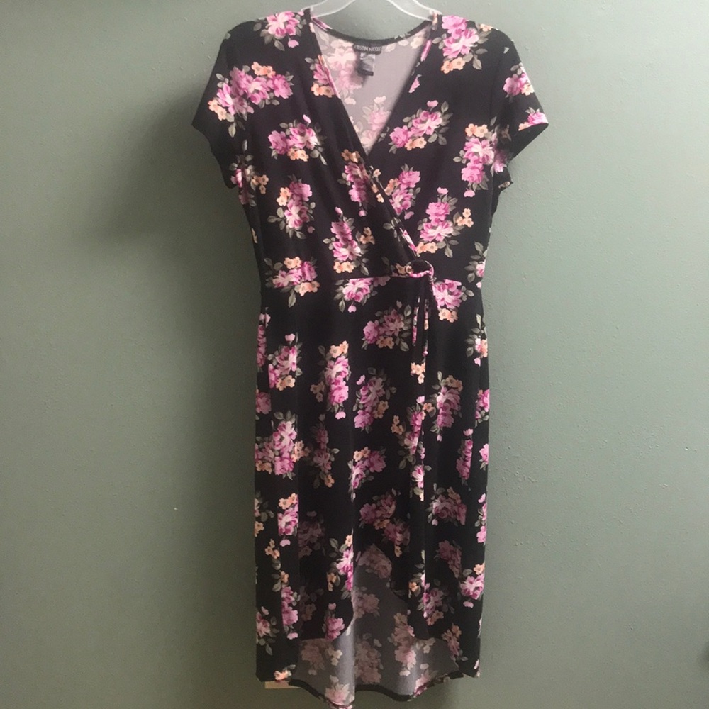 Midi faux wrap dress size L